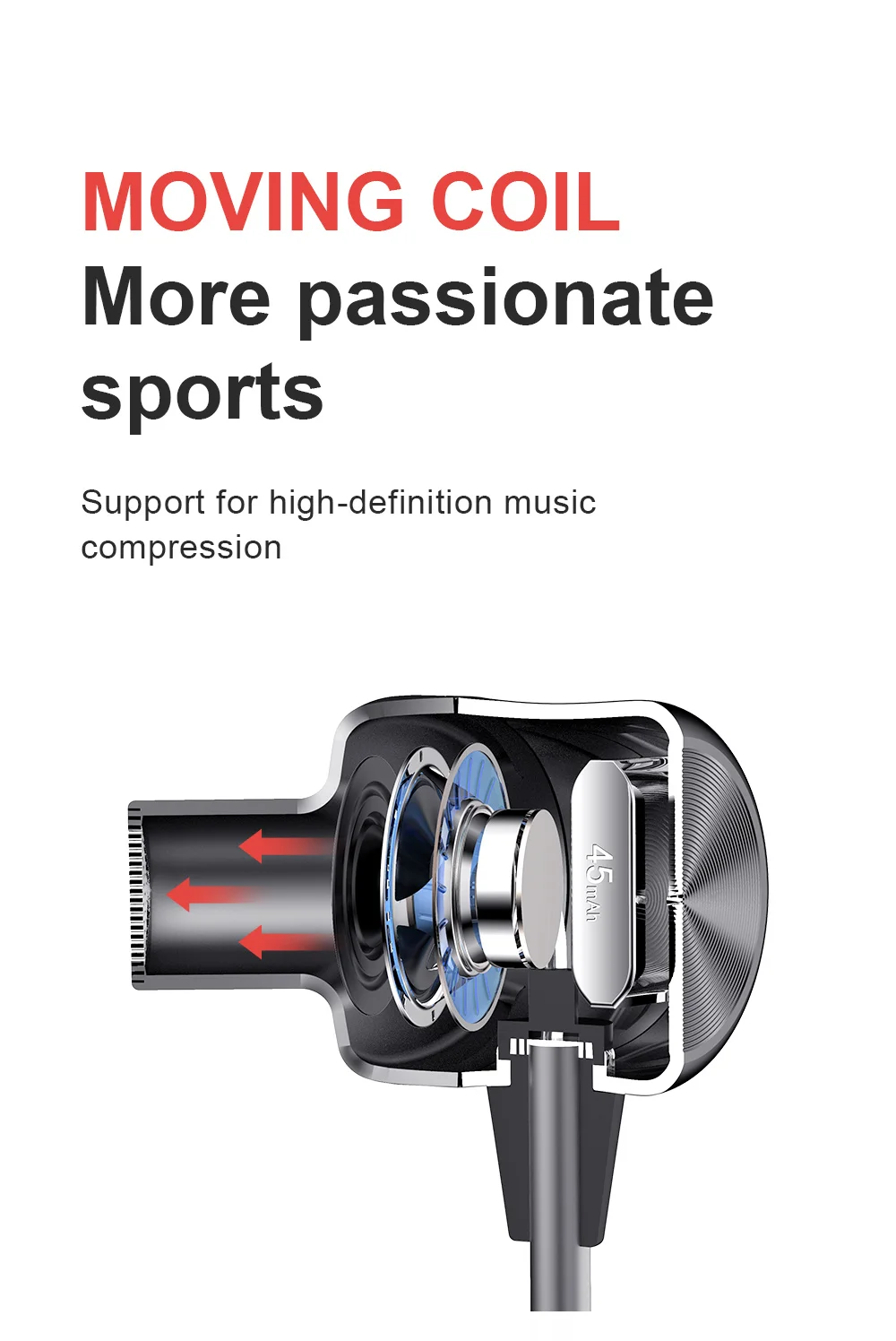 JOYROOM JR-D3S BT 4.2 Dual Battery Headset Sports Earphones Wireless - ANKUX.COM