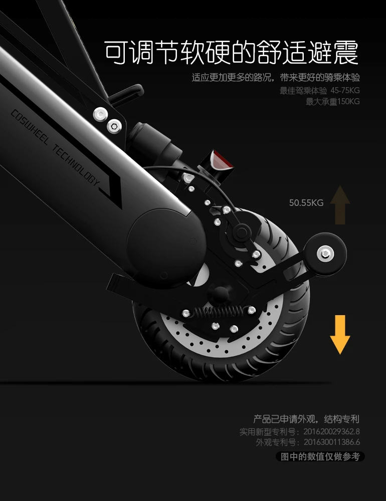 Top COSWHEEL A-ONE X 10inch   30KM Foldable Electric Scooter Portable Mobility Scooter  Adults Electric Bicycle 4