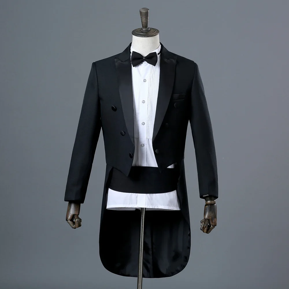New Luxury OEM product 100% wool black long coat wedding dress swallow tail coat, Black;white
New Luxury OEM product 100% wool black long coat wedding dress swallow tail coat, Black;white