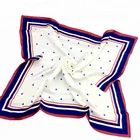 High Fashion Twill Wholesale Custom Square Shape Silk Scarves Custom Printing