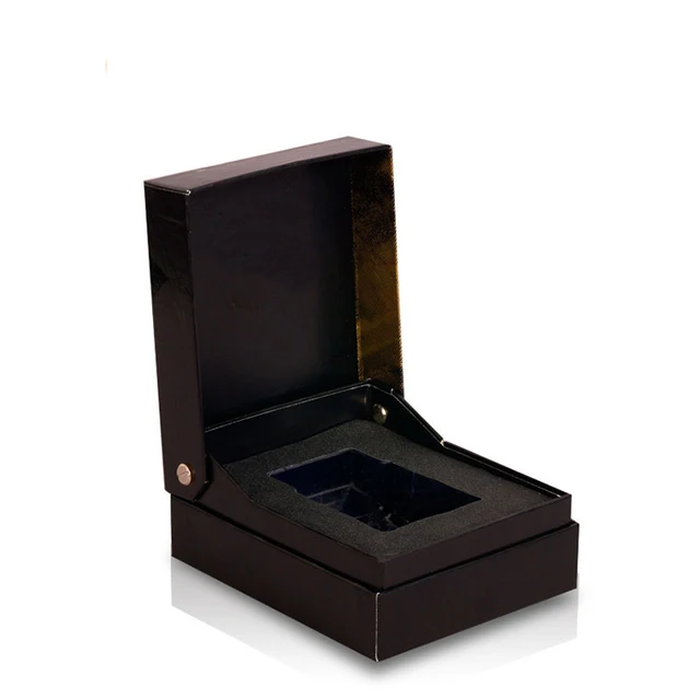 black luxury square cardboard gift folding watch packaging box