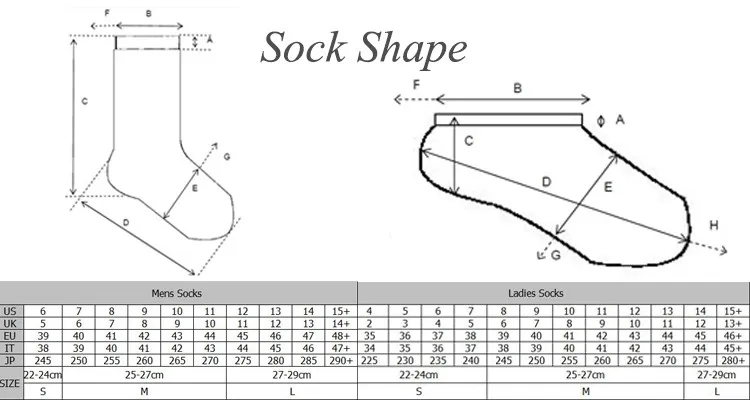 Size Chart For Mens Socks