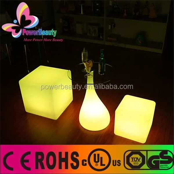 plastic housing table lamp glowing colorful nice cube decor led