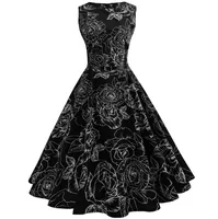 Fashion Women Vintage Printing Party Sleeveless Casual Evening Party Prom Swing Dress High Waist Bodycon Elegant Dress
Fashion Women Vintage Printing Party Sleeveless Casual Evening Party Prom Swing Dress High Waist Bodycon Elegant Dress