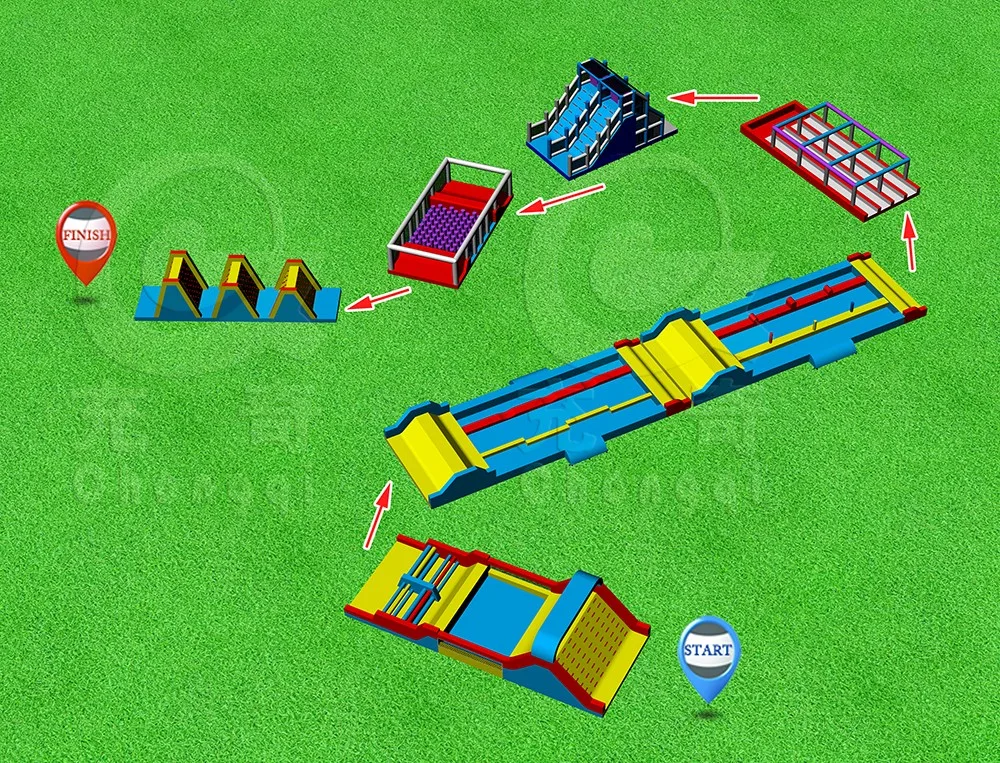 the extreme insane inflatable 5k run,giant inflatable obstacle
