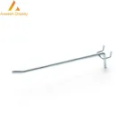 Metal wall display hooks for hanging tools
