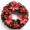 DIY Making Outdoor Fiber Optic Christmas Rattan Wreaths for Decorations With Cheap Price