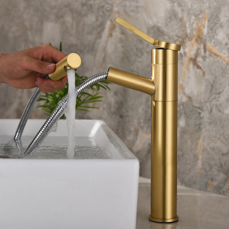 Bathroom Basin Gold Copper Faucets Mixers Taps