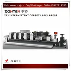 roll feeding 5 color sticker label offset printer with uv drying