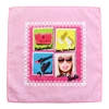 custom made barbie souvenir baby gift 100 % cotton fabric digital printed hand towel and handkerchief for kids girl