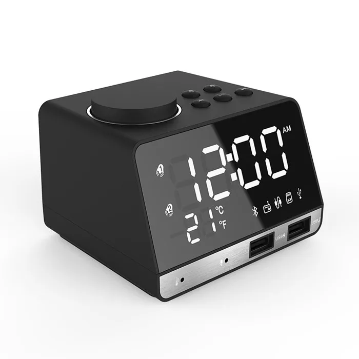 Bluetooth stereo K11 radio alarm clock snooze dual usb ports charging for mobile phone
Bluetooth stereo K11 radio alarm clock snooze dual usb ports charging for mobile phone