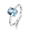 Abiding Natural Blue Topaz Gemstone Finger Custom Jewellery 925 Sterling Silver Engagement Ring Jewelry Women
