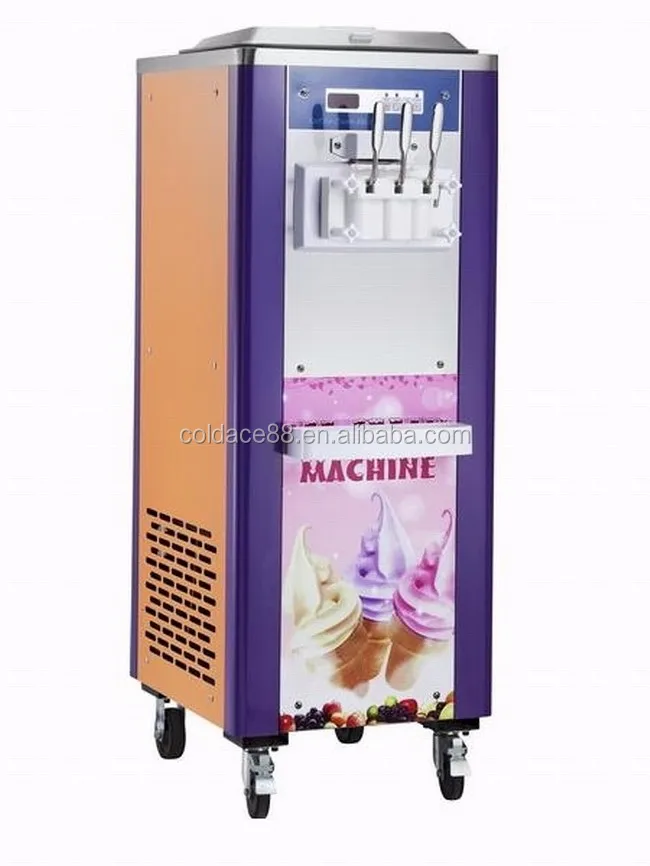 Rainbow soft ice cream machine /ice cream van soft serve ice cream making machine