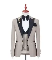 

Slim fit Groomsmen Shawl Lapel Groom Tuxedos Men Suits Wedding Best Man Blazer (Jacket+Pants+Tie+bowtiest) MMA433