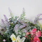 Flowers Pots Decorative DIY Artificial Flowers Bush Wicker Baskets Pots