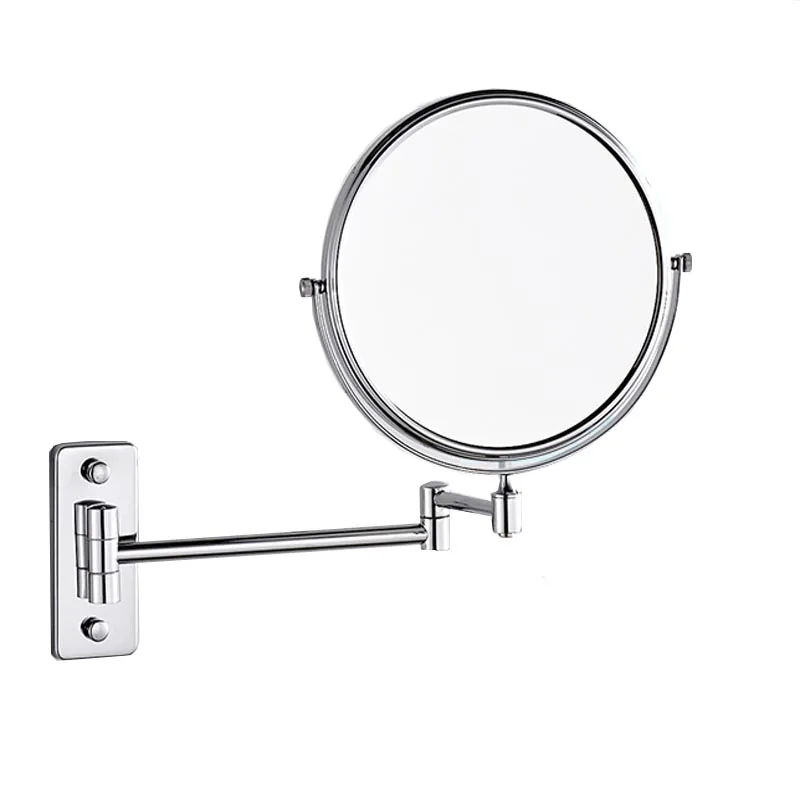Shower Magnifying Mirror Cosmetic Makeup Mirror Wall Mounted Foldable 3x times Double-sided Bathroom Shaving Mirror