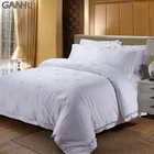 100% cotton 4 pcs twin size jacquard hotel bedding sets for 5 star hotel bed