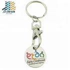 supermarket shopping custom metal trolley coin token key chain