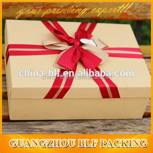 gift paper box with beautiful ribbon wholesale