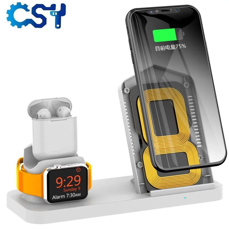 2019 3 in 1 Wireless Charger Stand Station,New (10W/7.5W) Fast Wireless Charging Dock for mobile phones, Black white
2019 3 in 1 Wireless Charger Stand Station,New (10W/7.5W) Fast Wireless Charging Dock for mobile phones, Black white