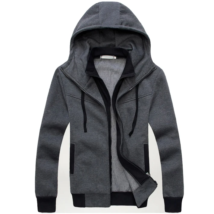 2014 New Arrival Mens Hoodies And Sweatshirts Casual Long Sleeve Hooded Zipper Pullovers Moleton Masculino MWW225
