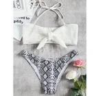 2019 hot sell shirred bandeau girl bikini swimsuit CBGCA18137