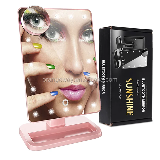 2018 trending products Factory stock rose gold wireless speaker led music vanity makeup mirror wedding gift, Black,white,pink/customized
2018 trending products Factory stock rose gold wireless speaker led music vanity makeup mirror wedding gift, Black,white,pink/customized