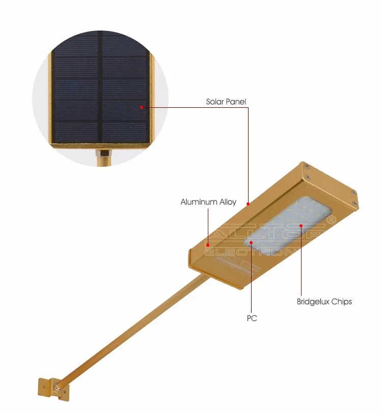 waterproof modern outdoor solar powered led wall light