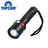 3 Color Manual Rechargeable LED Signal Flashlight Aluminum Flesh Light Torch
