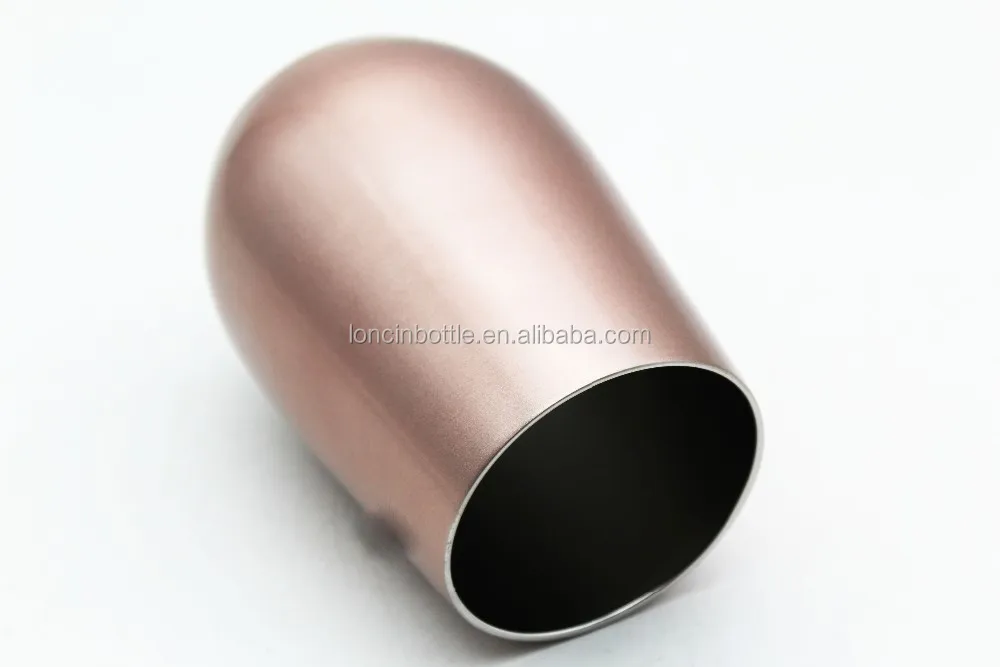 12oz rose gold color stemless wine cup,double wall stainless