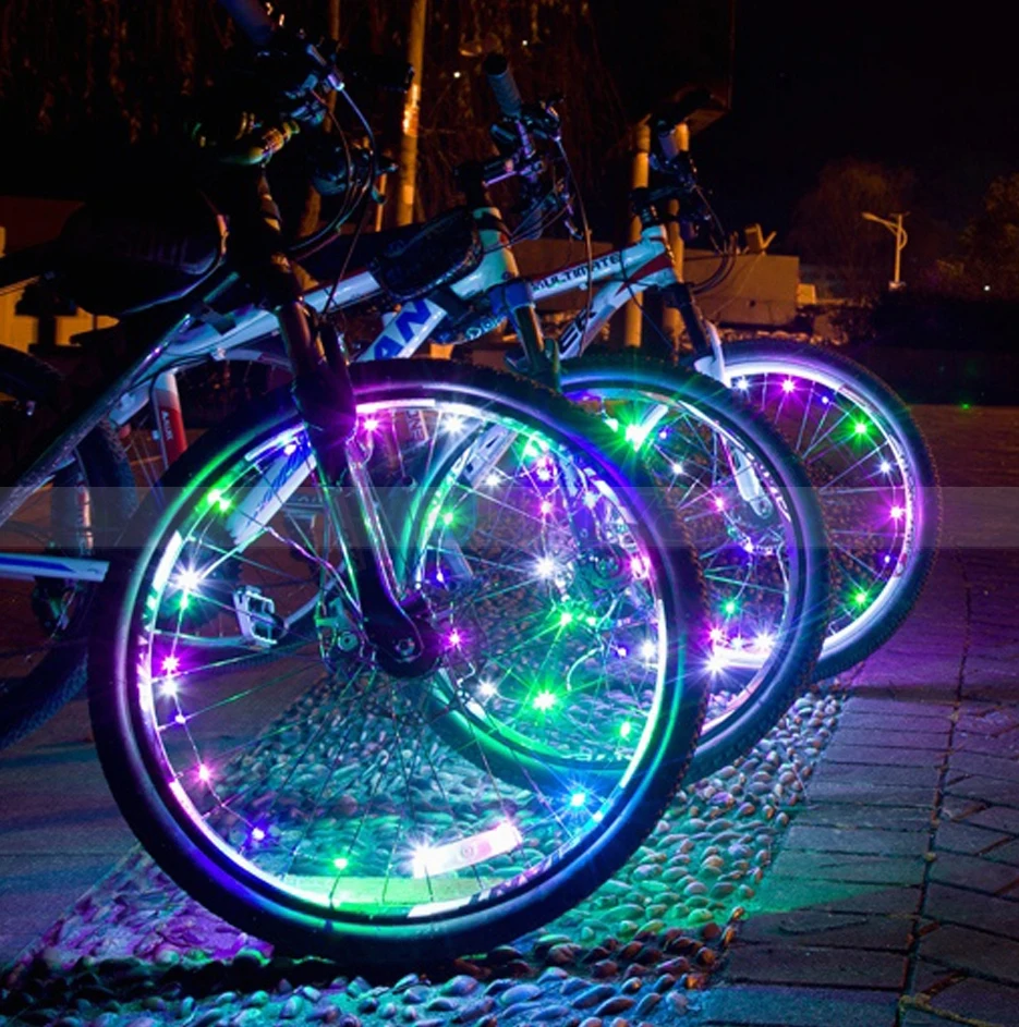 Bike Light Wheel String Waterproof Rechargeable Cool Led Wheel Light
