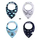 Manufacturer Wholesale Infant Toddler Recycleable 4pcs Set Custom Baby Bandana Bibs India