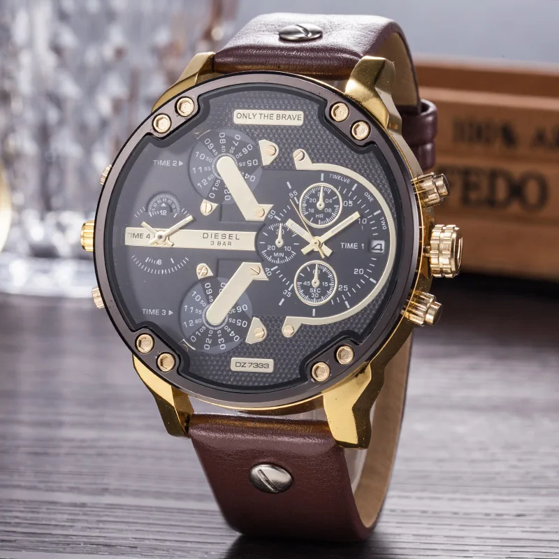 2018 watches men luxury brand automatic hot sell big dial DZ black leather watches men sport, White/black/blue/red
2018 watches men luxury brand automatic hot sell big dial DZ black leather watches men sport, White/black/blue/red