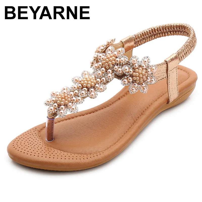 BEYARNESandals women Ladies Summer Bohemia Beach Sandals Crystal Casual Elastic Band Flat Shoes Open Toe Shoes woman Flip Flop
BEYARNESandals women Ladies Summer Bohemia Beach Sandals Crystal Casual Elastic Band Flat Shoes Open Toe Shoes woman Flip Flop