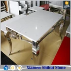 High quality pure white artificial stone dining table tops for kitchen or restaurant