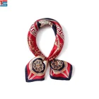 Excellent quality newest design custom printed colorful square silk scarf