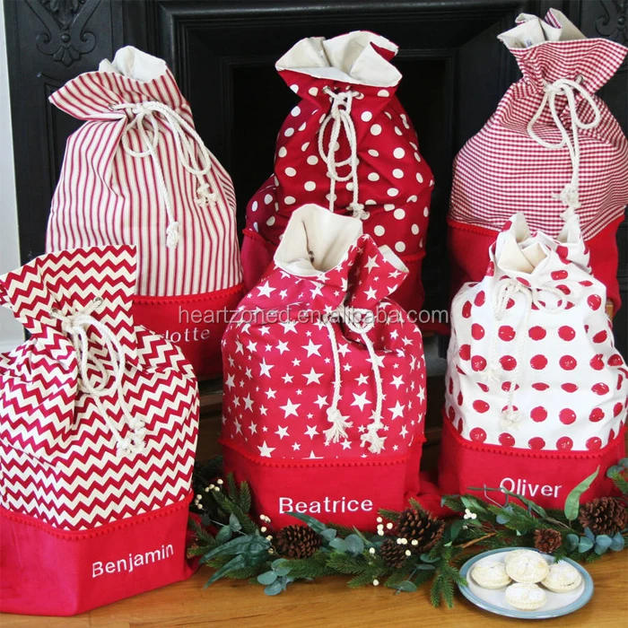 wholesale personalised luxury christmas santa sack