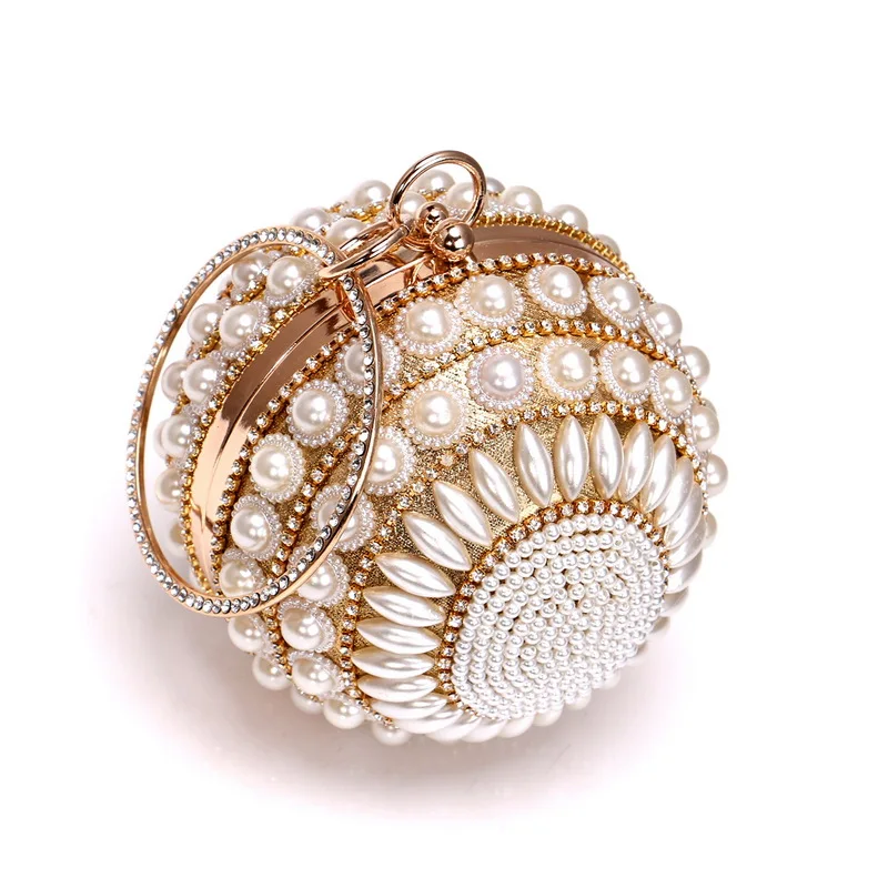 Round Ball Diamonds Beads Bracelet Handle Wedding Bridal Party Evening Bags Banquet Handbag Cluth Bag, Silver,golden
Round Ball Diamonds Beads Bracelet Handle Wedding Bridal Party Evening Bags Banquet Handbag Cluth Bag, Silver,golden