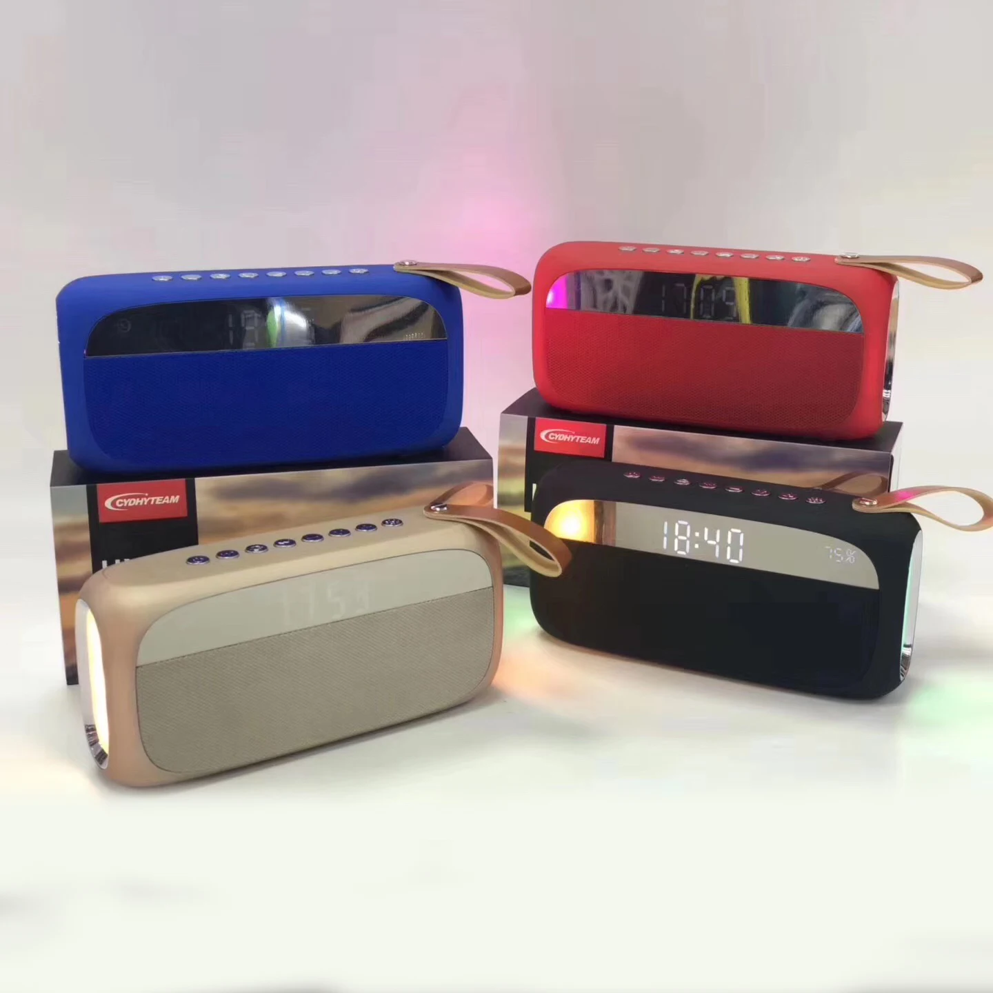 HY-28 mini alarm clock bluetooth speaker with led light - ANKUX.COM