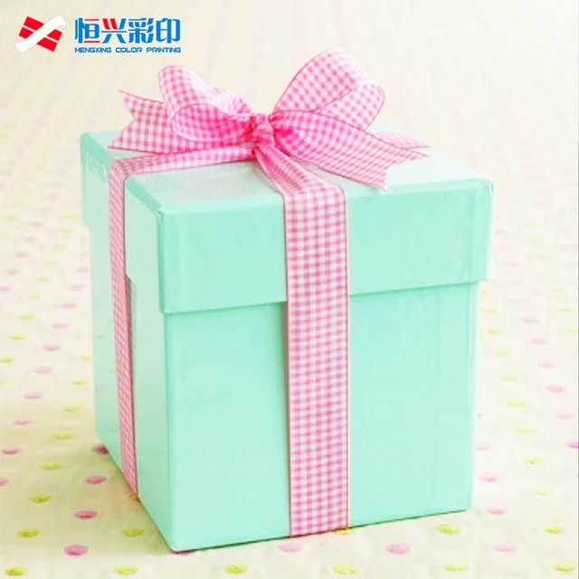 luxury hardcover bow tie ribbon paper gift box