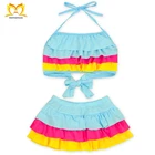 2019 Latest Girl Micro Bikini Kids Stylish Blue Swimwear Boutique 2-6 Years Old Swimsuit