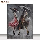 Girl Gifts Abstract Hand Paint People Tango Dancing Pure Handmade Oil Painting