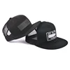 Design black leather patch trucker cap in wholesale