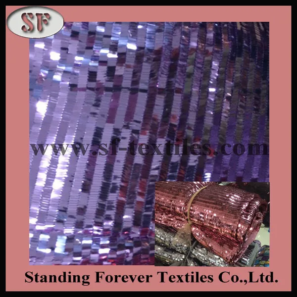メッシュ刺繍3ミリメートル卸売光沢のあるローズゴールドスパンコールスパンコール生地仕入れ・メーカー・工場