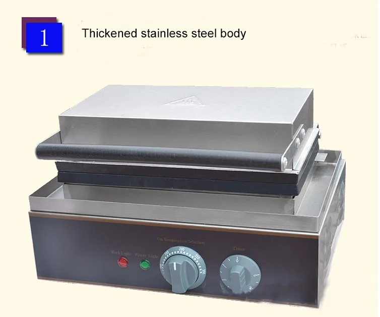 IS-FY-14 Stainless Steel Electric Nonstick QQ Egg Waffle Machine Baker 14 Pcs No-Stick Pan With Timer 0-5 Minutes 50-300 Degree