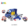 hot sale multi-function pretend kids police set with sound and light plastic funny police toy car