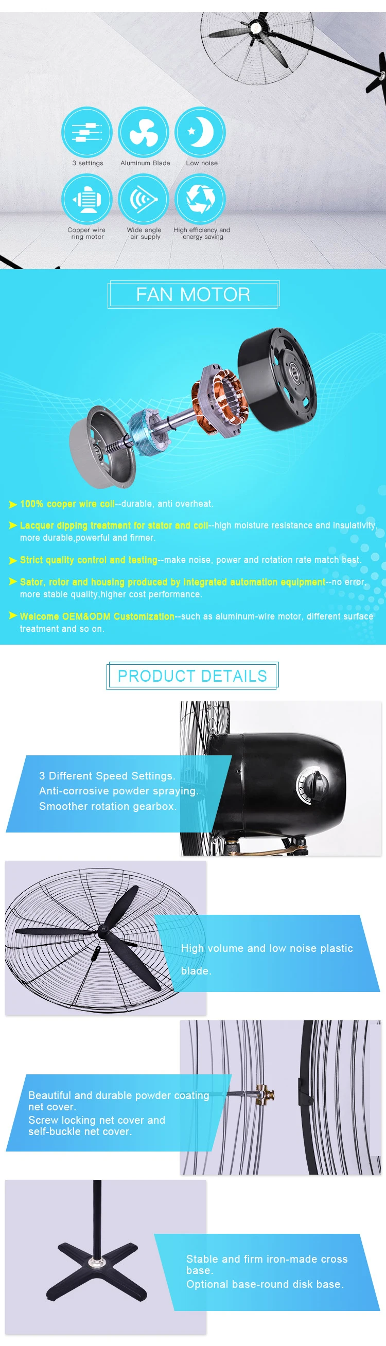 Kanasi Ventilador Ventilateur Home Industrial Metal Fan Manufacturer Factory in Electric Fan ,Stand Fan ,and Floor Wall Mist Fan details