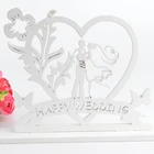 Mr & Mrs Bride & Groom Funny Monogram Wedding Cake Toppers for Bride and Groom