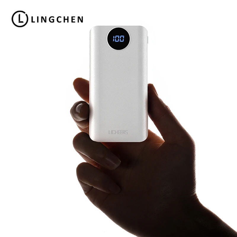 LICHEERS 20000mah mini mobile power bank dual usb outputs digital display power bank, White;black
LICHEERS 20000mah mini mobile power bank dual usb outputs digital display power bank, White;black