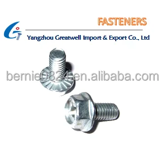 Hardware Galvanized Hexagonal Flange Bolts With